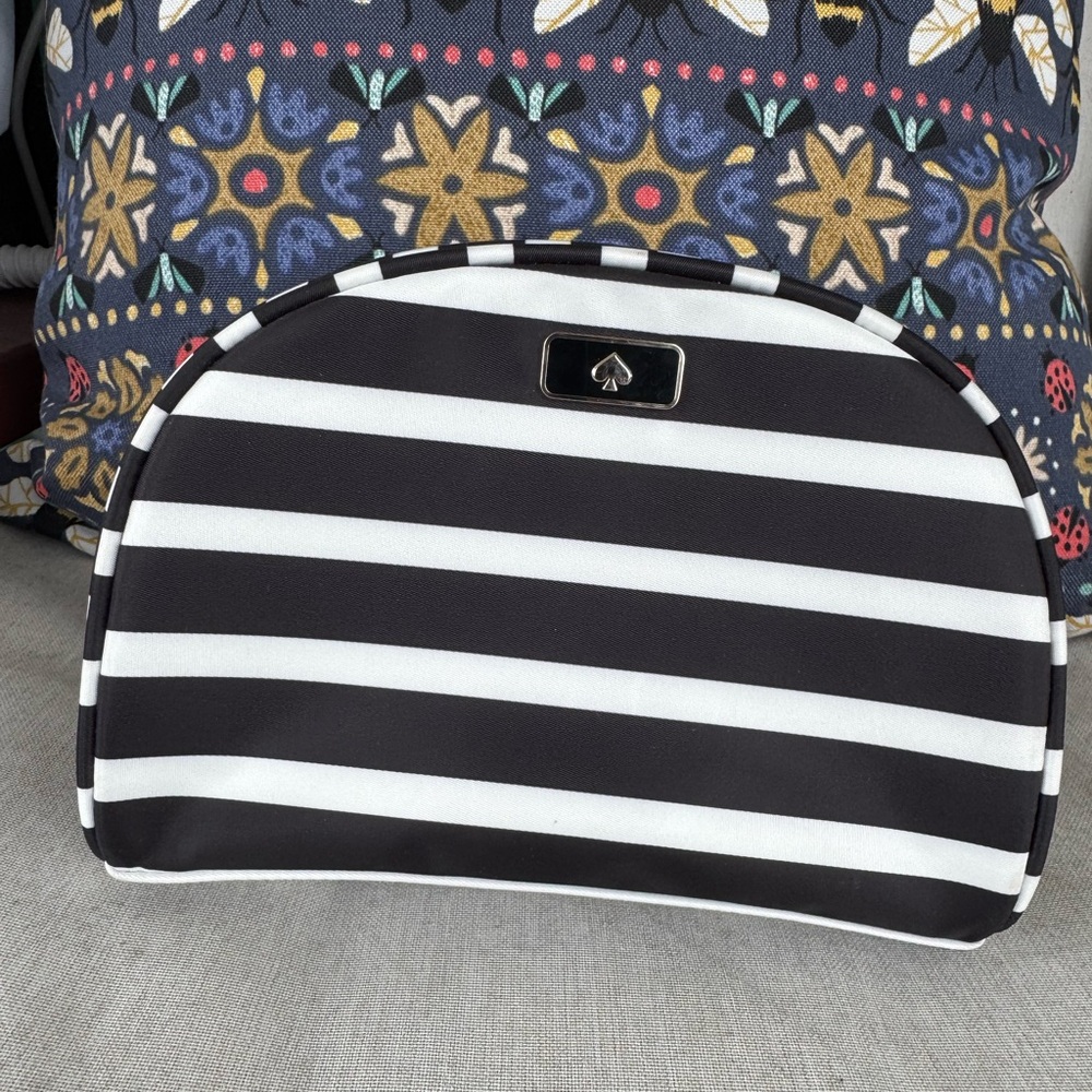Kate Spade Dawn Sailing Stripe Medium Dome Cosmetic Bag